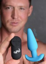 21x Silicone Butt Plug With Remote - Blue - Image 6