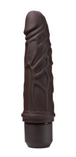 Dr. Skin Silicone - Dr. Robert - 7 Inch Vibrating Dildo - Brown - Image 4