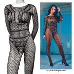 Scandal Full Length Lace Body Suit - One Size - Black - Image 6