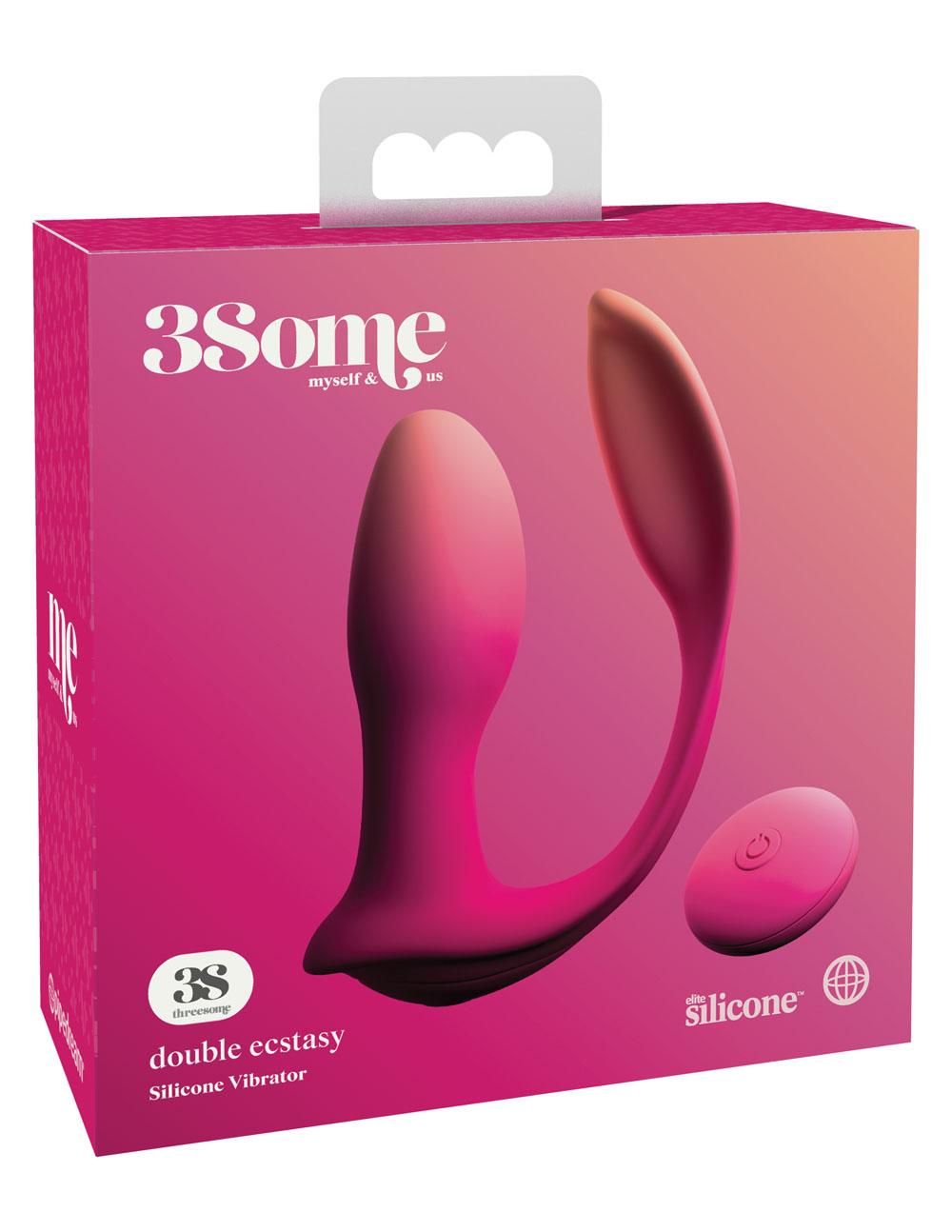 zAGAgRCogUV7HHCpx4oAcsX9m6gFy8Wh Threesome Double Ecstacy Silicone Vibrator - Pink - Image 1