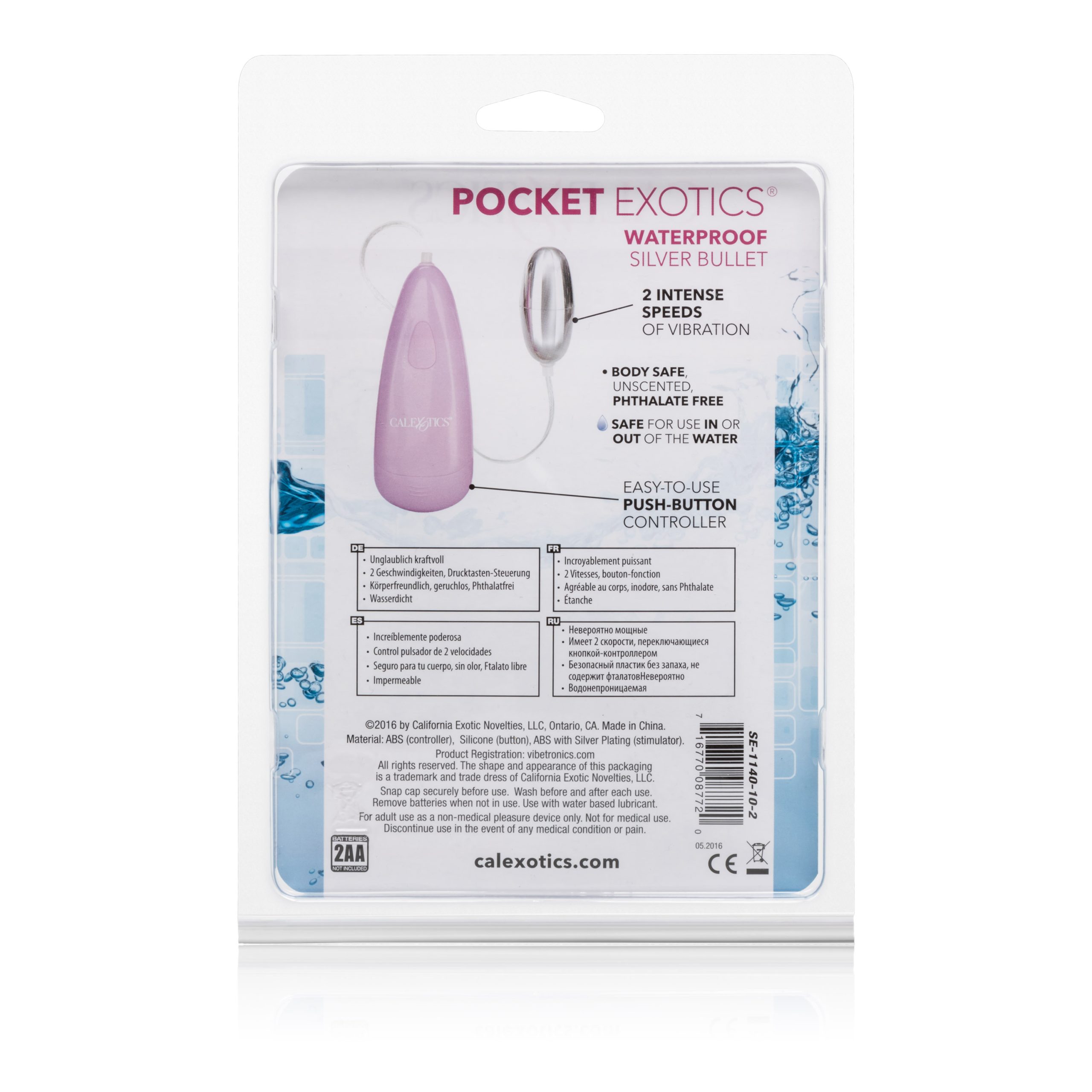 zCUSfTpZpVdN1SYzZAVFo7IQpQGD2k4U Pocket Exotics Waterproof Silver Bullet - Pink - Image 1