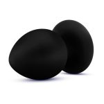 Anal Adventures - Platinum - Silicone Anal Stout Plug - Medium - Black