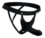 Hollow Silicone Dildo Strap-on - Black - Image 3