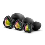 Luxe - Bling Plugs Training Kit - Black with Rainbow Gems - Image 2