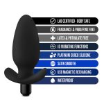 Anal Adventures - Platinum - Silicone Saddle Plug - Black - Image 6