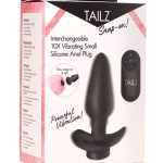 Interchangeable 10x Vibrating Small Silicone Anal Plug With Remote