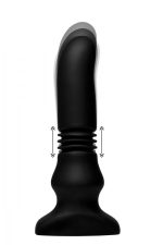 Thunder Plugs Silicone Vibrating and Thrusting Plug - Black - Image 2