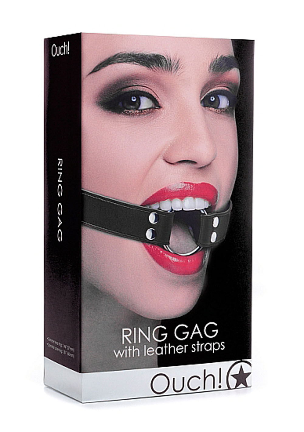 ztJeBK5wnyPURpFRQrlEDmHDeZo9eXkW Ring Gag With Leather Straps - Black - Image 1