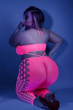 Own the Night Bodystocking - Queen - Neon Pink - Image 2