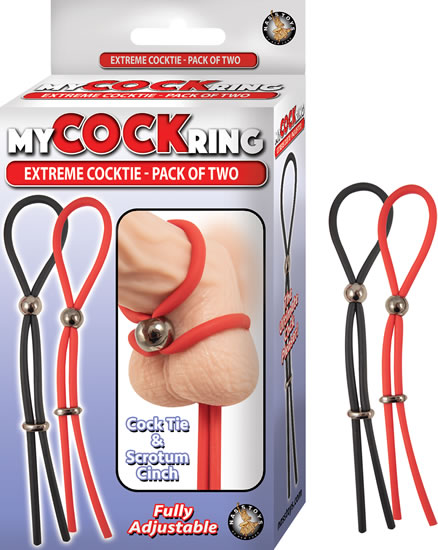 zykuScHXiaRg0dxsBCVzQ7Wv8qmH8SF0 My Cockring Extreme Cocktie-Pack of Two - Black/ Red - Image 1